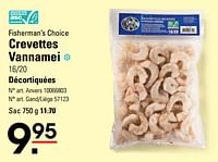 Promotions Crevettes vannamei - Fisherman's Choice - Valide de 06/06/2024 à 24/06/2024 chez Sligro