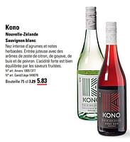Promotions Kono nouvelle-zélande sauvignon blanc - Vins blancs - Valide de 06/06/2024 à 24/06/2024 chez Sligro