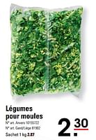 Promotions Légumes pour moules - Produit Maison - Sligro - Valide de 06/06/2024 à 24/06/2024 chez Sligro