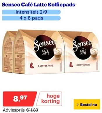 Promoties Senseo café latte koffiepads - Douwe Egberts - Geldig van 10/06/2024 tot 16/06/2024 bij Bol.com