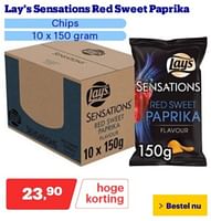 Promoties Lay`s sensations red sweet paprika chips - Lay's - Geldig van 10/06/2024 tot 16/06/2024 bij Bol.com