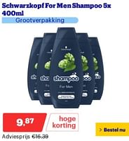 Promoties Schwarzkopf for men shampoo - Schwarzkopf - Geldig van 10/06/2024 tot 16/06/2024 bij Bol.com