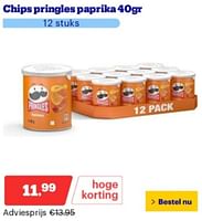 Promoties Chips pringles paprika - Pringles - Geldig van 10/06/2024 tot 16/06/2024 bij Bol.com