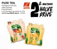 Promoties Fuze tea black tea peach - FuzeTea - Geldig van 12/06/2024 tot 18/06/2024 bij Jumbo