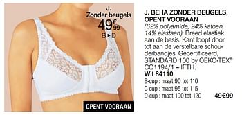 Promoties Beha zonder beugels opent vooraan - Huismerk - Damart - Geldig van 01/06/2024 tot 16/06/2024 bij Damart