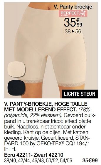 Promoties Panty-broekje - Huismerk - Damart - Geldig van 01/06/2024 tot 16/06/2024 bij Damart