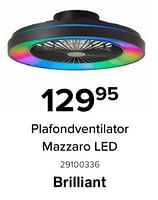 Promoties Brilliant plafondventilator mazzaro led - Brilliant - Geldig van 10/06/2024 tot 31/08/2024 bij Euro Shop