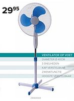 Promoties Euro tools ventilator op voet - Euro Tools - Geldig van 10/06/2024 tot 31/08/2024 bij Euro Shop