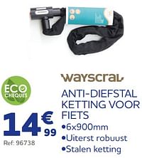 Anti-diefstal ketting voor fiets-Wayscrall