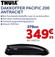 Promoties Dakkoffer pacific 200 antraciet - Thule - Geldig van 05/06/2024 tot 20/08/2024 bij Auto 5