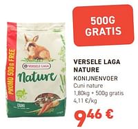 Promoties Versele laga nature konijnenvoer - Versele-Laga - Geldig van 12/06/2024 tot 23/06/2024 bij Tom&Co