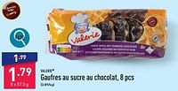 Promotions Gaufres au sucre au chocolat - Valerie - Valide de 22/06/2024 à 23/06/2024 chez Aldi