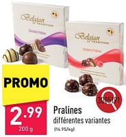 Promotions Pralines - Produit maison - Aldi - Valide de 21/06/2024 à 23/06/2024 chez Aldi