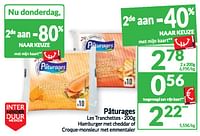 Promoties Paturages les tranchettes hamburger met cheddar of croque-monsieur met emmentaler - Paturages - Geldig van 11/06/2024 tot 16/06/2024 bij Intermarche