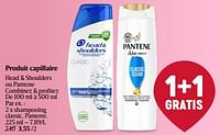Promotions Shampooing classic, pantene - Pantene - Valide de 13/06/2024 à 19/06/2024 chez Delhaize