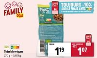 Promotions Tofu bio végan - Produit Maison - Delhaize - Valide de 13/06/2024 à 19/06/2024 chez Delhaize