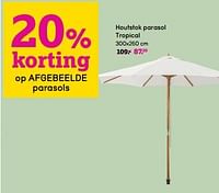 Promoties Houtstok parasol tropical - Huismerk - Leen Bakker - Geldig van 10/06/2024 tot 23/06/2024 bij Leen Bakker