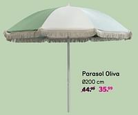 Promoties Parasol oliva - Huismerk - Leen Bakker - Geldig van 10/06/2024 tot 23/06/2024 bij Leen Bakker