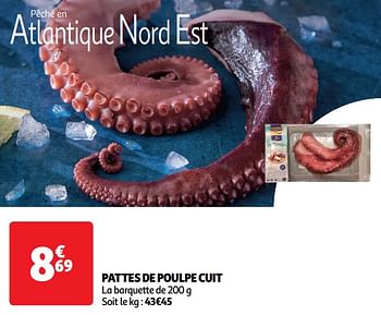 Promoties Pattes de poulpe cuit - Huismerk - Auchan - Geldig van 11/06/2024 tot 16/06/2024 bij Auchan