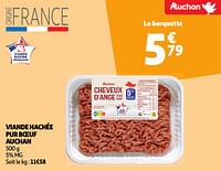 Promoties Viande hachée pur boeuf auchan - Huismerk - Auchan - Geldig van 11/06/2024 tot 16/06/2024 bij Auchan