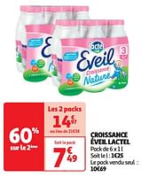 Promoties Croissance éveil lactel - Lactel - Geldig van 11/06/2024 tot 16/06/2024 bij Auchan