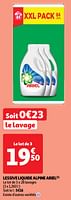 Promoties Lessive liquide alpine ariel - Ariel - Geldig van 11/06/2024 tot 16/06/2024 bij Auchan