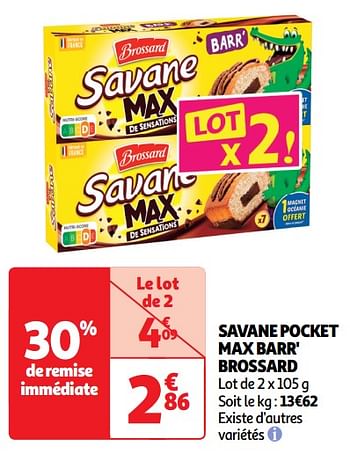 Promoties Savane pocket max barr` brossard - Brossard - Geldig van 11/06/2024 tot 16/06/2024 bij Auchan
