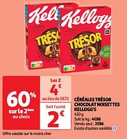 Promoties Céréales trésor chocolat noisettes kellogg`s - Kellogg's - Geldig van 11/06/2024 tot 16/06/2024 bij Auchan
