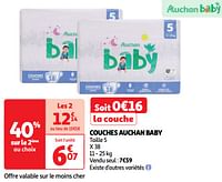Promoties Couches auchan baby - Huismerk - Auchan - Geldig van 11/06/2024 tot 16/06/2024 bij Auchan