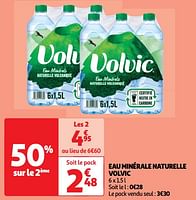 Promoties Eau minérale naturelle volvic - Volvic - Geldig van 11/06/2024 tot 16/06/2024 bij Auchan