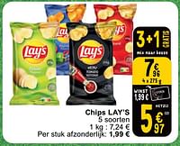 Promoties Chips lay’s - Lay's - Geldig van 11/06/2024 tot 07/08/2024 bij Cora