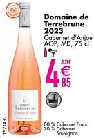 Promoties Domaine de terrebrune 2023 cabernet d’anjou aop md - Rosé wijnen - Geldig van 11/06/2024 tot 07/08/2024 bij Cora