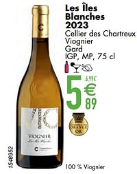 Les îles blanches 2023 cellier des chartreux viognier gard igp mp-Witte wijnen
