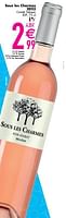 Promoties Sous les charmes 2023 comté tolosan igp - Rosé wijnen - Geldig van 11/06/2024 tot 07/08/2024 bij Cora