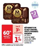 Promoties Bâtonnets de glace caramel salé + amandes magnum - Ola - Geldig van 11/06/2024 tot 17/06/2024 bij Auchan