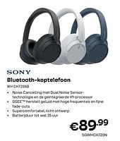 Promoties Bluetooth-koptelefoon wh-ch720nb - Sony - Geldig van 01/06/2024 tot 30/06/2024 bij Compudeals