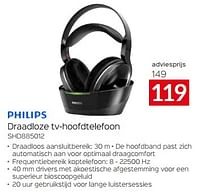 Promoties Philips draadloze tv-hoofdtelefoon shd885012 - Philips - Geldig van 31/05/2024 tot 30/06/2024 bij Selexion
