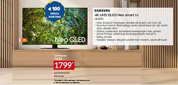 Promoties Samsung 4k uhd oled neo smart tv qe55qn93d - Samsung - Geldig van 31/05/2024 tot 30/06/2024 bij Selexion