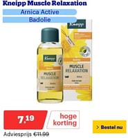 Promoties Kneipp muscle relaxation arnica active badolie - Kneipp - Geldig van 10/06/2024 tot 16/06/2024 bij Bol.com