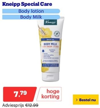 Promoties Kneipp special care body lotion body milk - Kneipp - Geldig van 10/06/2024 tot 16/06/2024 bij Bol.com