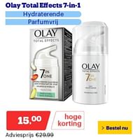 Promoties Olay total effects 7-in-1 hydraterende parfumvrij - Olay - Geldig van 10/06/2024 tot 16/06/2024 bij Bol.com