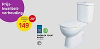 Promoties Duoblok toilet avisio - AQUA VIVE - Geldig van 12/06/2024 tot 24/06/2024 bij Brico