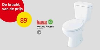 Promoties Pack wc à poser - Base Line - Geldig van 12/06/2024 tot 24/06/2024 bij Brico