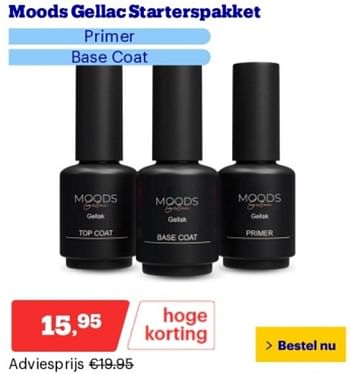 Promoties Moods gellac starterspakket - Moods - Geldig van 10/06/2024 tot 16/06/2024 bij Bol.com