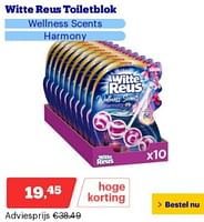 Promoties Witte reus toiletblok wellness scents harmony - Witte reus - Geldig van 10/06/2024 tot 16/06/2024 bij Bol.com