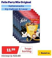 Promoties Felix party mix original kattensnacks - Purina - Geldig van 10/06/2024 tot 16/06/2024 bij Bol.com