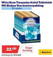 Promoties Witte reus turquoise actief toiletblok wc blokjes voordeelverpakking - Witte reus - Geldig van 10/06/2024 tot 16/06/2024 bij Bol.com