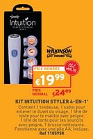 Promotions Kit intuition styler 4-en-1 - Wilkinson - Valide de 12/06/2024 à 17/06/2024 chez Trafic