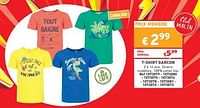 Promotions T-shirt garcon - Produit maison - Trafic  - Valide de 12/06/2024 à 17/06/2024 chez Trafic