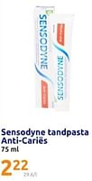 Promoties Sensodyne tandpasta anti-cariës - Sensodyne - Geldig van 12/06/2024 tot 18/06/2024 bij Action